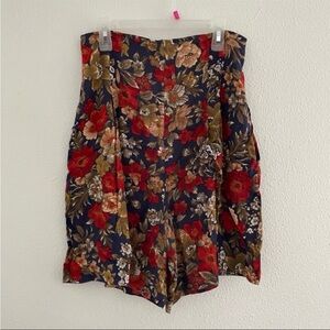Floral High-Waisted Skort